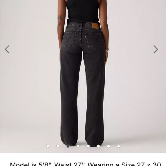 levi’s low loose jeans 30 length black - Picture 2 of 5